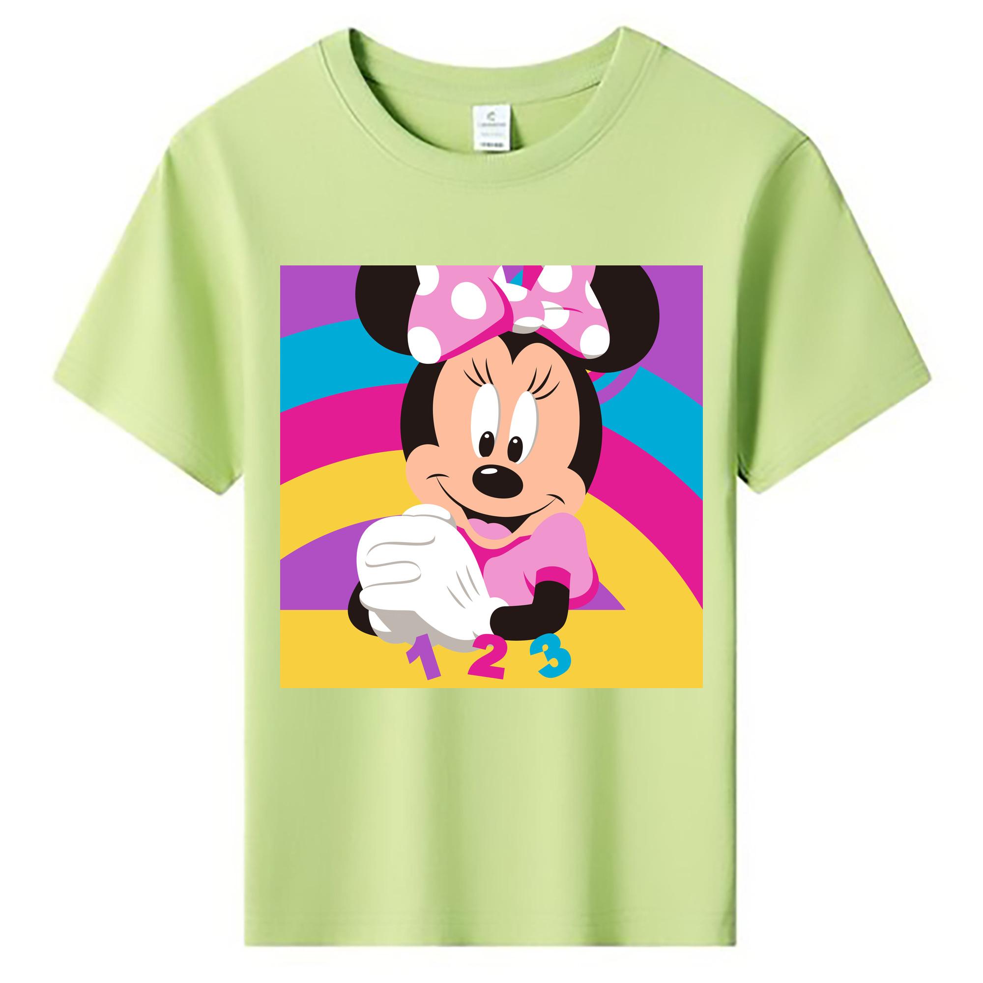ミッキーマウス Mickey Mouse 綿100％キッズTシャツ（フロントプリント）